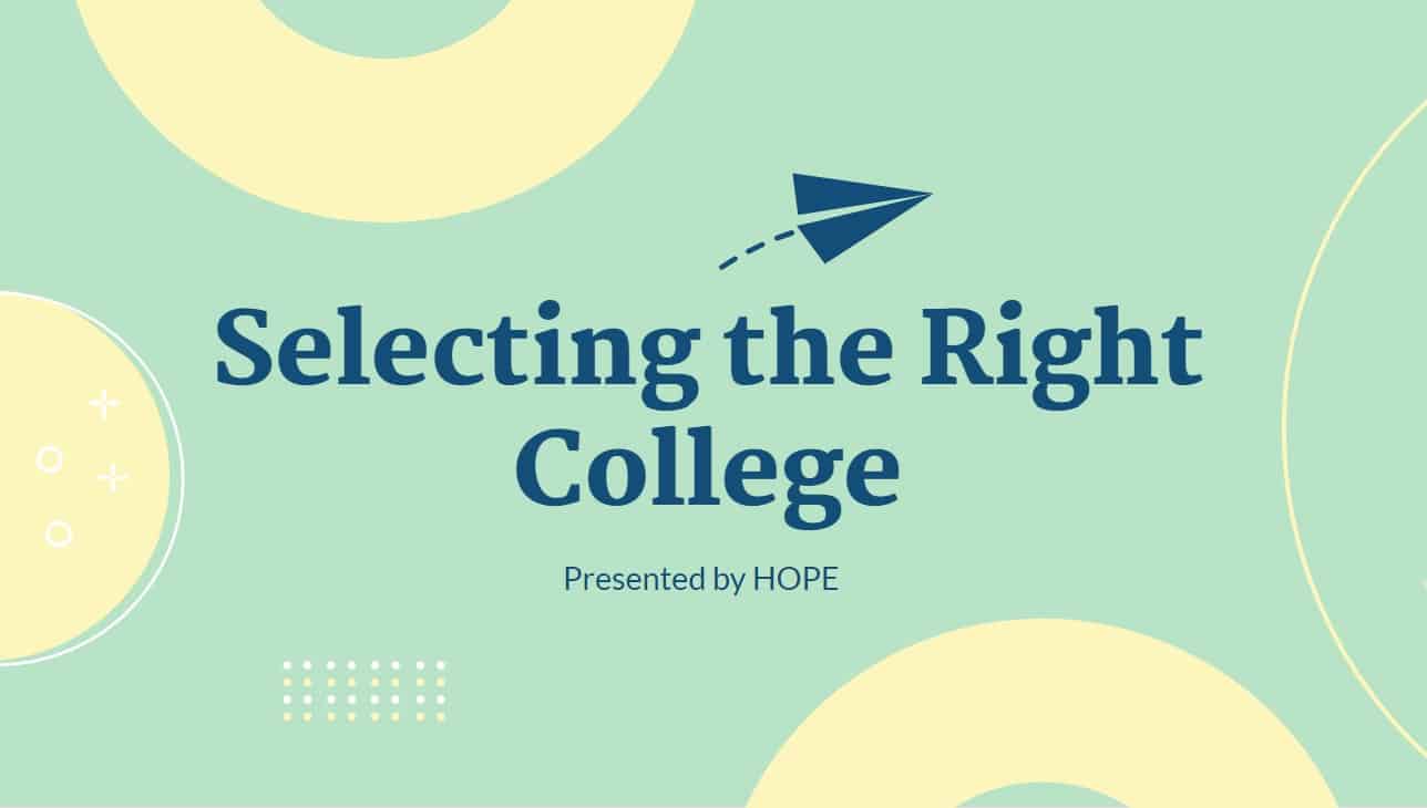 Selecting the Right College1